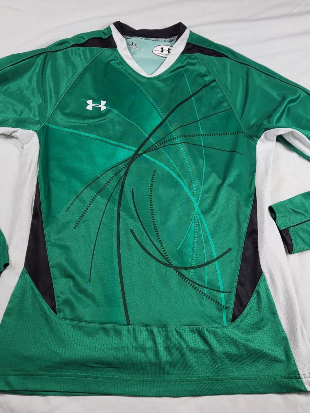 Under Armour Shirt Jersey Men's Medium Green Number 0 Active Athletic Soccer
